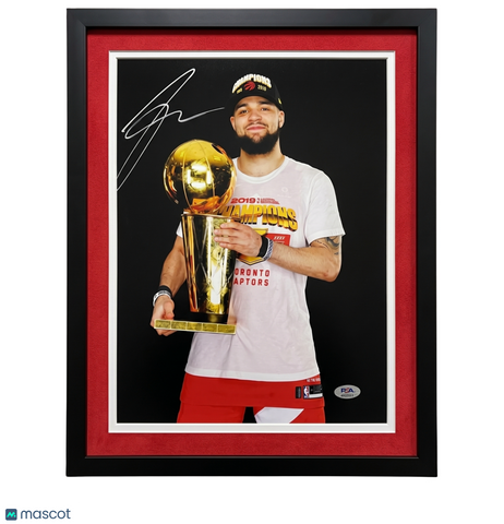 Fred VanVleet Toronto Raptors Signed Basketball 11x14 Custom Framed Photo PSA