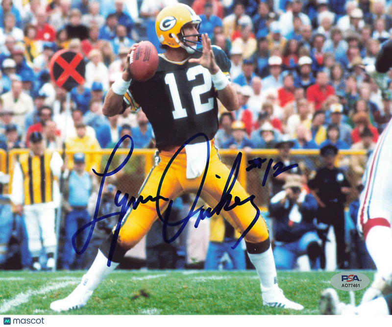 Lynn Dickey Signed Green Bay Packers Football 8x10 Photo PSA Autographed