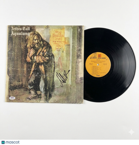 Martin Barre Signed Aqualung Vinyl PSA Album Autographed