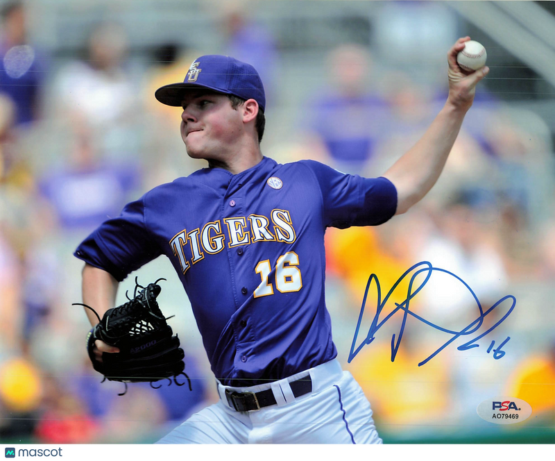 Colin Poche LSU Tigers Signed 8x10 Photo PSA