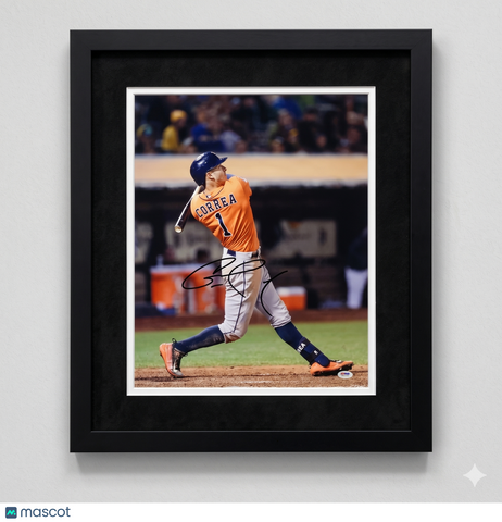 Carlos Correa Houston Astros Signed 16x20 Custom Framed Photo PSA