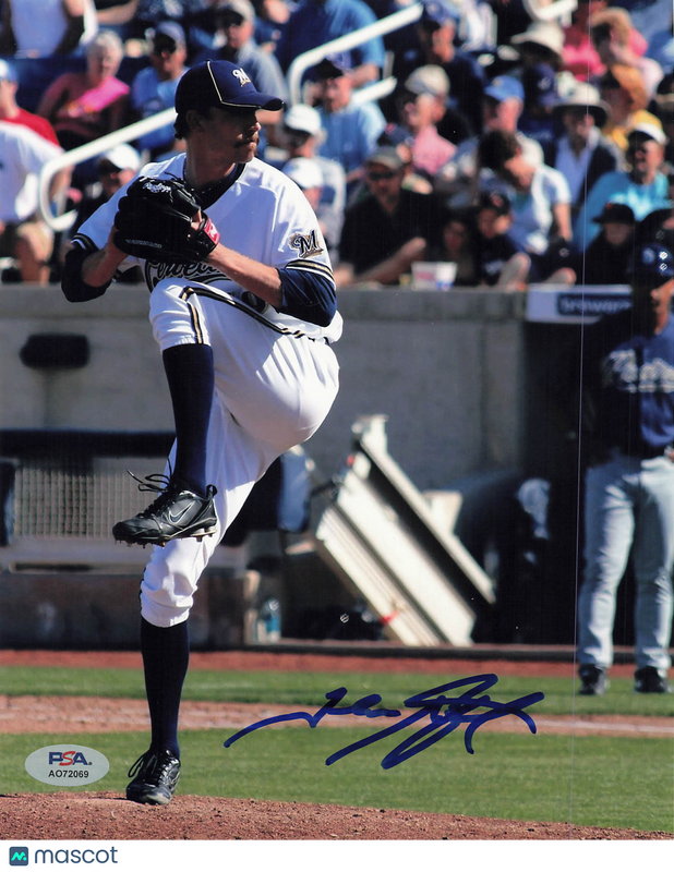 John Axford Milwaukee Brewers Signed 8x10 Photo PSA