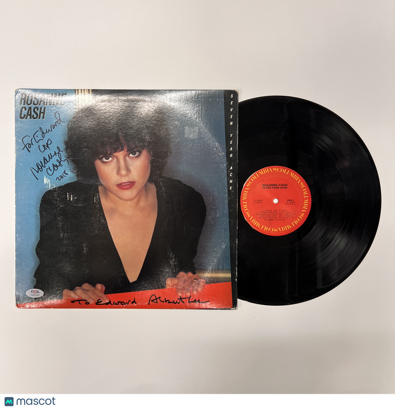 Rosanne Cash Signed Seven Year Ache Vinyl Album PSA