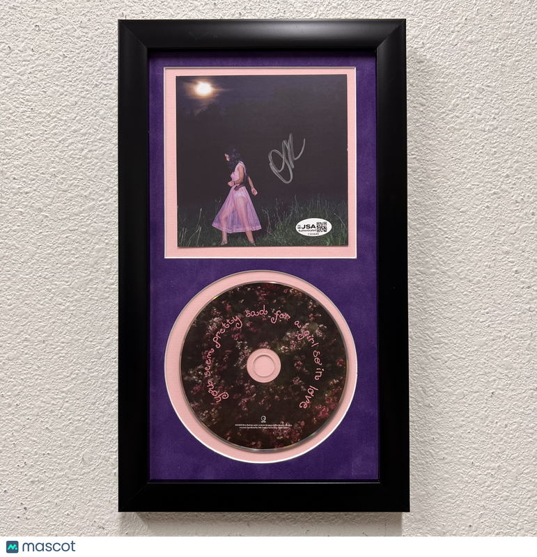 Olivia Rodrigo Signed CD Insert You Seem Pretty Sad for a Girl in Love Frame JSA