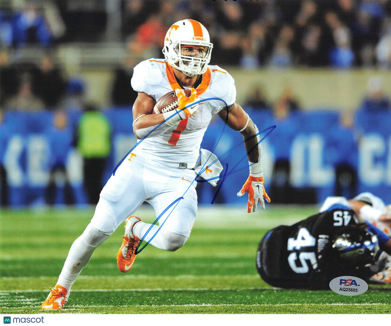 Jalen Hurd Signed Tennessee Volunteers Football 8x10 Photo PSA Autographed