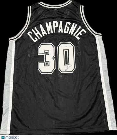 Justin Champagnie Signed Jersey PSA San Antonio Spurs Autographed