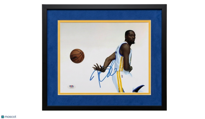 Kevin Durant Golden State Warriors Signed Basketball 8x10 Framed Photo PSA Auth