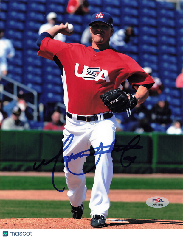 Matt Lindstrom Team USA Signed 8x10 Photo PSA