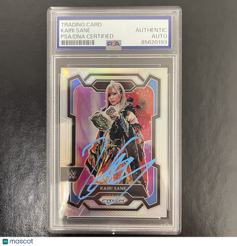 2024-25 Panini Prizm Smackdown #186 Kairi Sane signed card PSA
