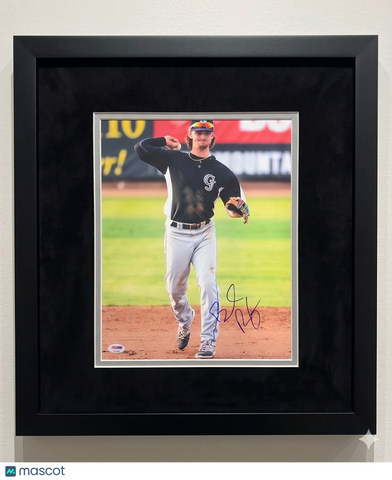 Brendan Rodgers Colorado Rockies Signed 11x14 Custom Framed Photo PSA