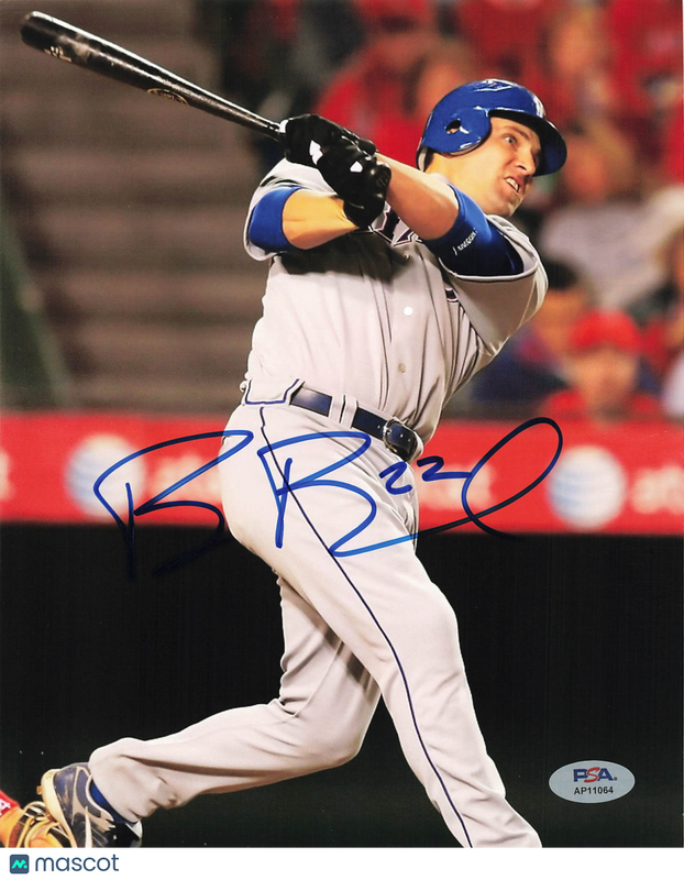 Ben Broussard Texas Rangers Signed 8x10 Photo PSA
