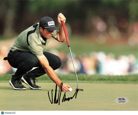 Viktor Hovland Signed Golf 8x10 Photo PSA Autographed