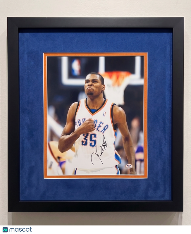 Kevin Durant Oklahoma City Thunder Signed 11x14 Custom Framed Photo PSA