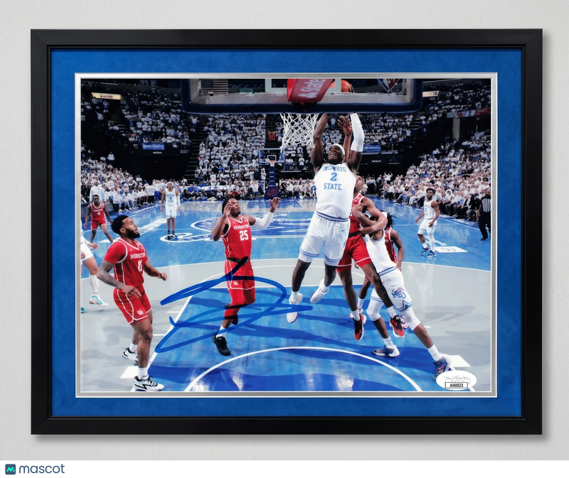 Jalen Duren Memphis Tigers Signed Basketball 8x10 Custom Framed Photo PSA