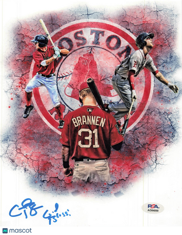 Cooper Brannan Boston Red Sox Signed 8x10 Photo PSA