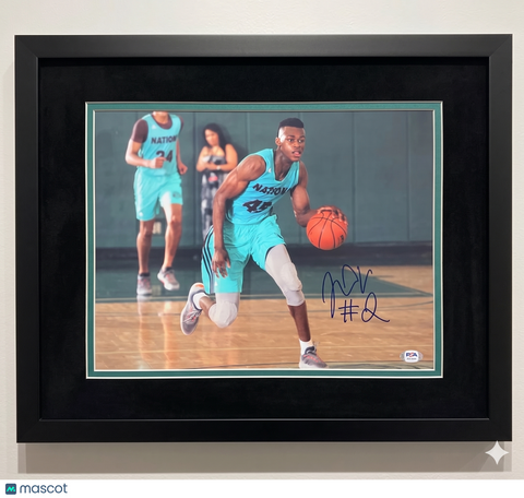 Jarred Vanderbilt Denver Nuggets Signed Basketball 11x14 Custom Framed Photo PSA