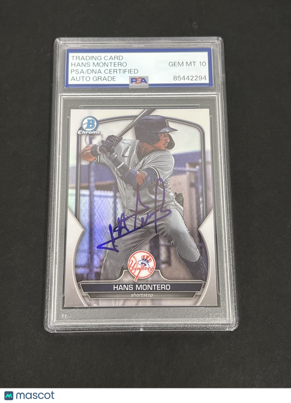 2023 Topps Bowman Chrome #BDC-12 Hans Montero signed card PSA Auto 10