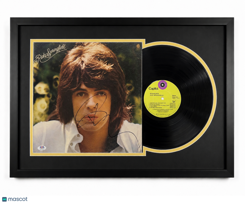 Rick Springfield Signed Beginnings Custom Framed Vinyl Album PSA