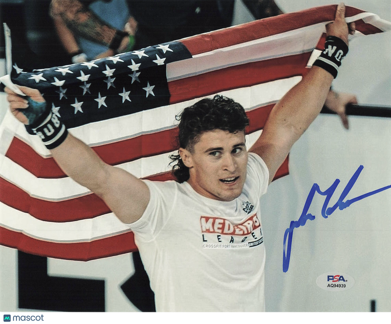 Justin Medeiros signed 8x10 photo CrossFit PSA Autographed