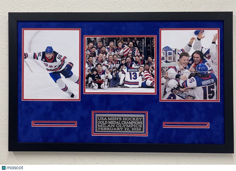 USA Men’s National Ice Hockey Team Custom Framed 3 Photo Display
