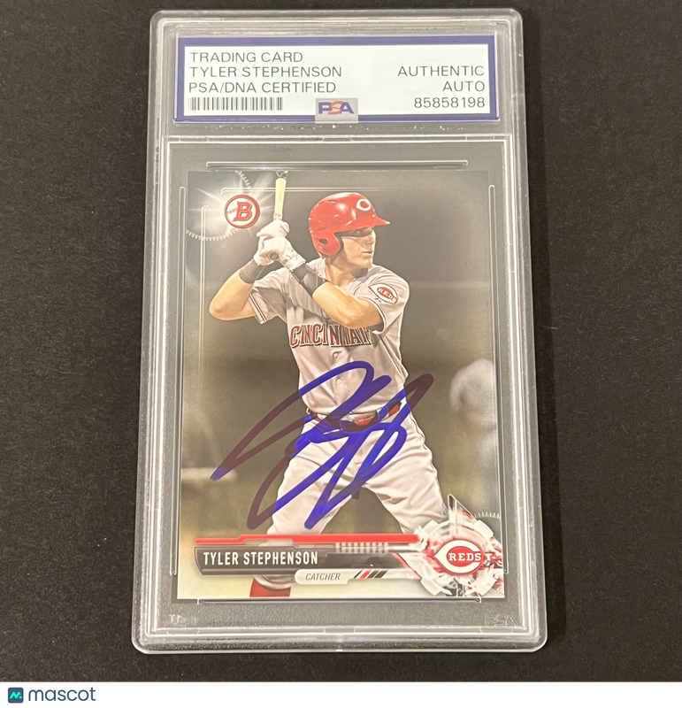 2017 Topps Bowman#BP61 Tyler Stephenson Signed Card Auto PSA Slabbed Cincinnati