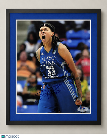 Augustus Seimone Minnesota Lynx Signed Basketball 8x10 Custom Framed Photo PSA