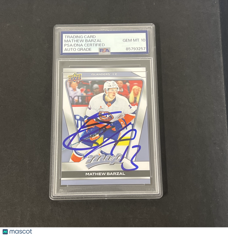 Mathew Barzal 2025 Upper Deck MVP Hockey#98 Signed Card PSA Auto 10 Autographed