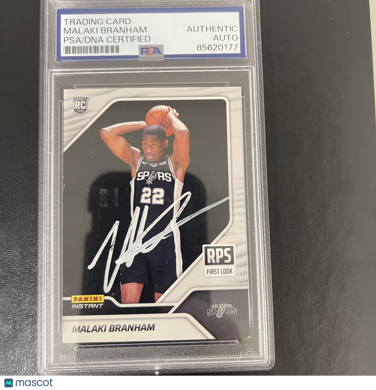 2022-23 Panini Instant Malaki Branham #RPS-18 Rookie signed card PSA Spurs