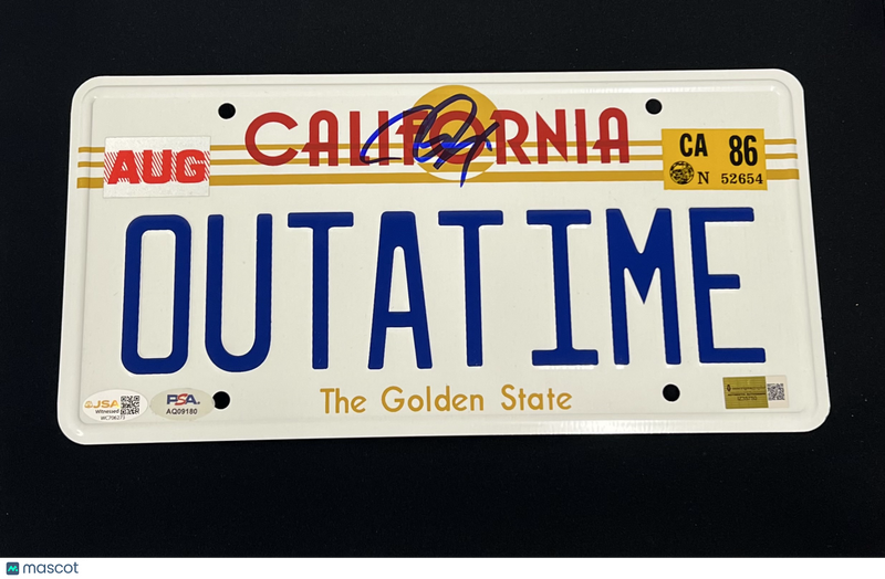Michael J. Fox  Signed License Plate JSA Auto Back to the Future