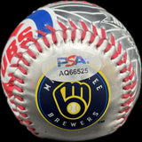 Ryan Dempster Chicago Cubs Signed Baseball MLB PSA