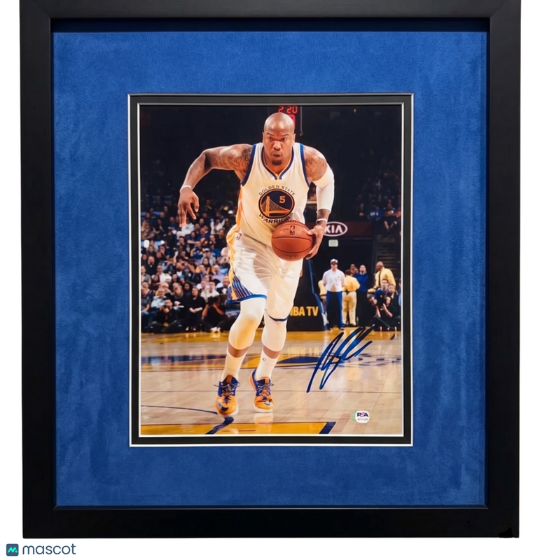 Marreese Speights Golden State Warriors Signed 11x14 Custom Framed Photo PSA