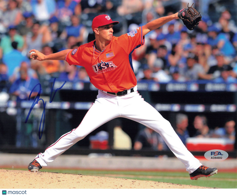 A.J. Cole Washington Nationals Signed 8x10 Photo PSA