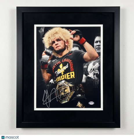 Khabib Nurmagomedov Signed MMA 11x14 Custom Framed Photo PSA Autographed
