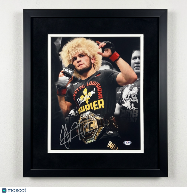 Khabib Nurmagomedov Signed MMA 11x14 Custom Framed Photo PSA Autographed