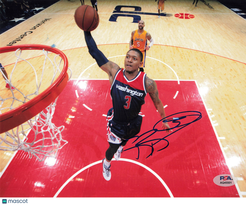 Bradley Beal Washington Wizards Signed Basketball 8x10 Photo PSA