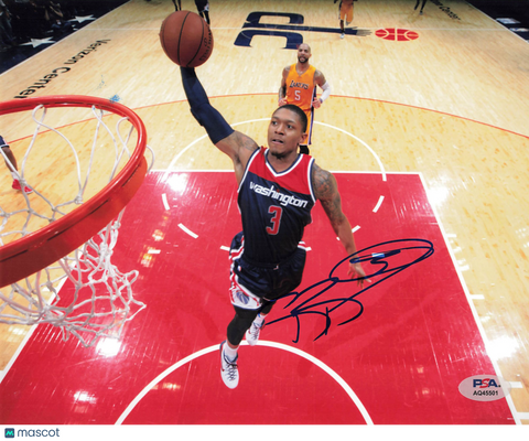 Bradley Beal Washington Wizards Signed Basketball 8x10 Photo PSA