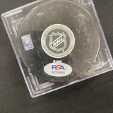 Leo Carlsson Signed Hockey Puck PSA Autographed Anaheim Ducks