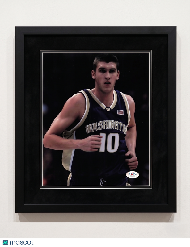 Spencer Hawes Washington Huskies Signed 8x10 Custom Framed Photo PSA Auth