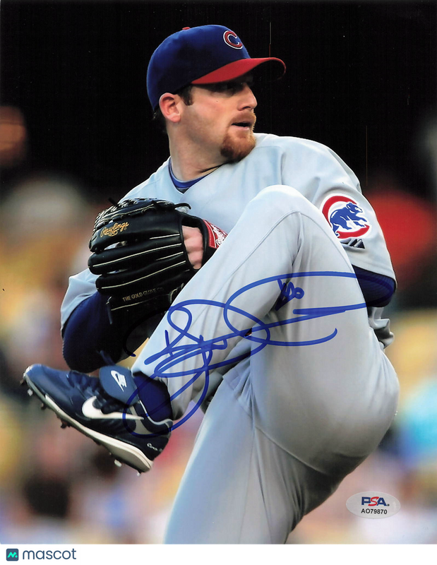 Ryan Dempster Chicago Cubs Signed 8x10 Photo PSA