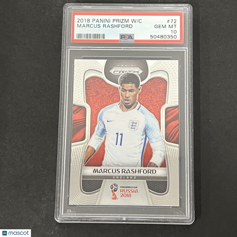2018 Panini Prizm World Cup #72 Marcus Rashford PSA 10