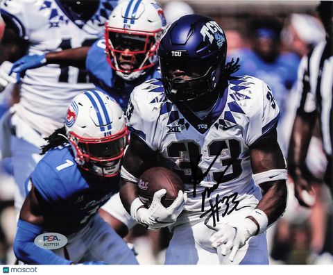 Kendre Miller Signed TCU Horned Frogs Football 8x10 Photo PSA Autographed