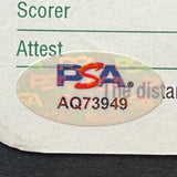 Keegan Bradley Signed Golf Scorecard PSA Autographed