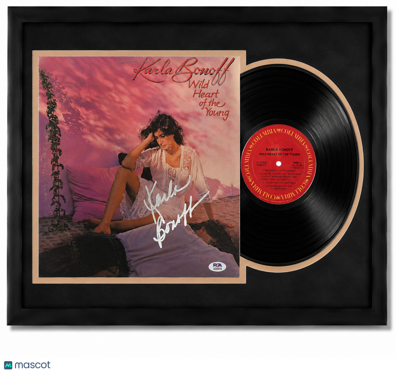 Karla Bonoff  Signed Wild Heart of the Young Custom Framed Vinyl PSA Album