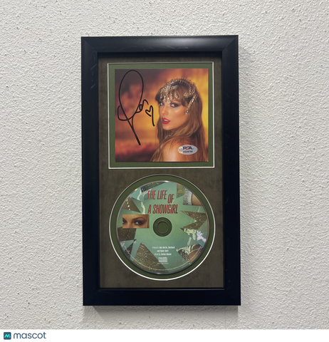 Taylor Swift Signed The Life of a Showgirl Custom Framed CD Album PSA Auto
