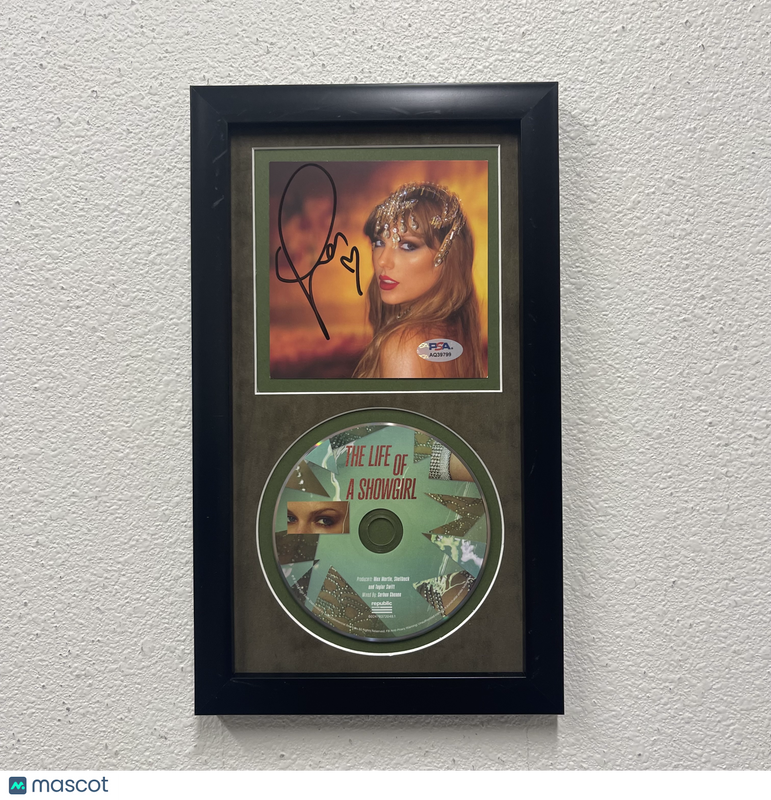 Taylor Swift Signed The Life of a Showgirl Framed Display CD Album PSA Auto