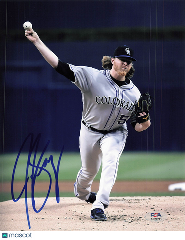 Jon Gray Colorado Rockie Signed 8x10 Photo PSA