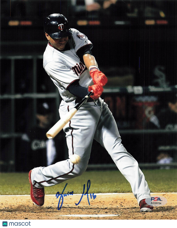 Ehire Adrianza Minnesota Twins Signed 8x10 Photo PSA