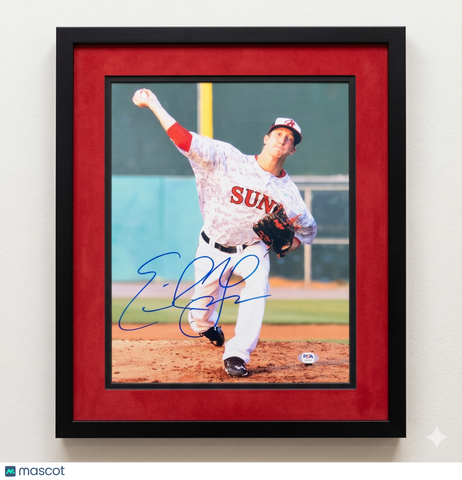 Erick Fedde Hagerstown Suns Signed 11x14 Custom Framed Photo PSA