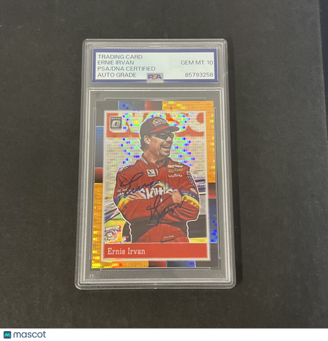 Ernie Irvan 2021 Panini Donruss optic racing#67 Signed Card PSA Auto 10 Autograp