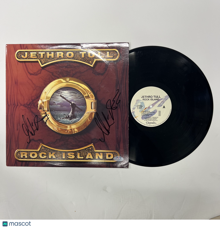 Martin Barre Signed Rock Island Vinyl Album PSA Autographed